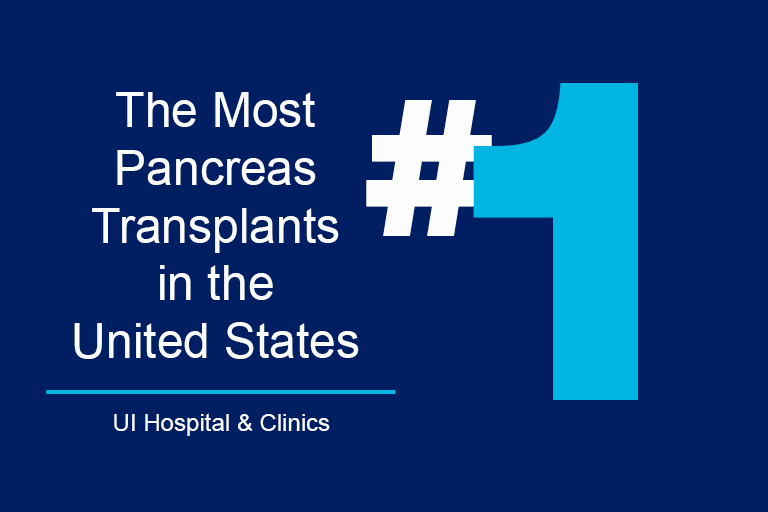 graphic reading: #1, The most pancreas transplants in the United States