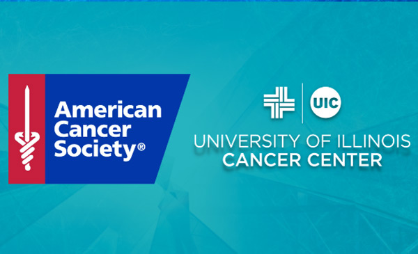 logos of American Cancer Society and UI Health Cancer Center