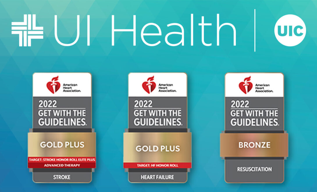 image of the 3 awards received by UI Health